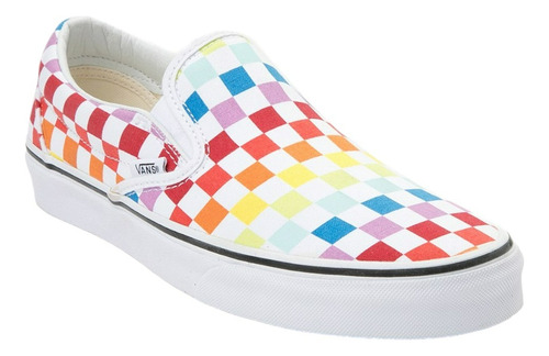 Vans Tenis Slip On Skate Shoe Rainbow Checkerboard