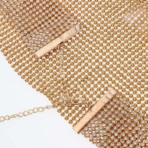 Bikini Arnés Con Strass Para Cuerpo Y Pecho, Cuello Con Cade