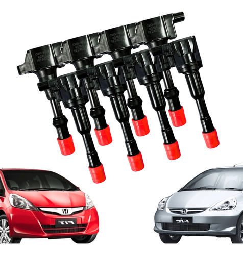 Jogo Bobina Ignição Honda Fit 1.4 8v 4 Dianteira 4 Traseira