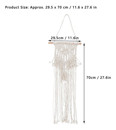 / Tapiz De Macramé Con Borlas Para Colgar En La Pared