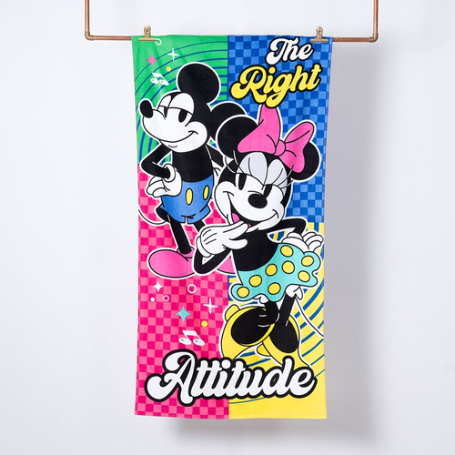 Toalla Playa Algodon 140x70 Mickey Avengers Stitch Spiderman Color Blanco Minnie attitude