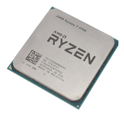 Procesador AMD Ryzen 7 1700 YD1700BBAEBOX de 8 núcleos y  3.7GHz de frecuencia
