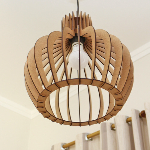 Imagem 4 de 6 de Luminaria Pendente Teto Mdf