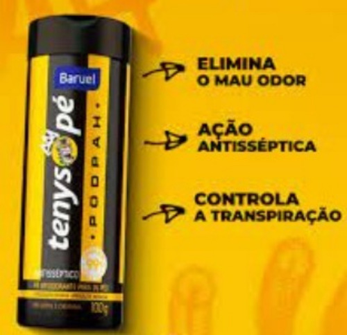 Talco Para Os Pés Tenys Pé Baruel Podpah Pó 100g Kit 3un