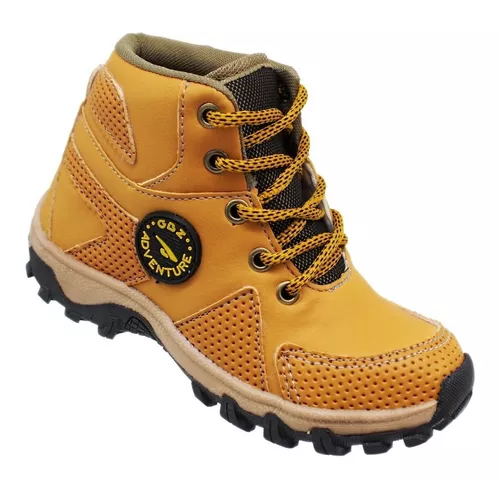 Bota Coturno Infantil Masculina Mostarda Club Happy