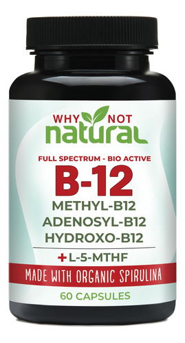 Why Not Natural Vitamina B12 5000 Mcg Suplemento Con Metilco