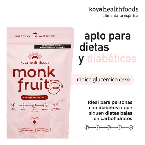 Monk Fruit Blend Endulzante Natural 1kg Koya Health Foods