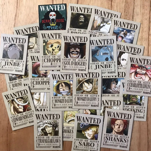 Imagen 2 de 4 de Imanes Wanted Mugiwara X 28 One Piece - Animeras