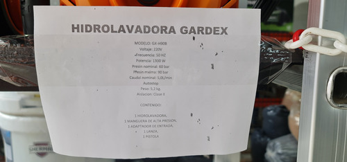 Hidrolavadora Gardex Gx-h90b 1300w 90bar De Presión Naranja 50hz