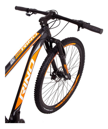 Bicicleta Aro 29 Rino Atacama 24v Freio A Disco Cor Laranja Tamanho Do Quadro 17