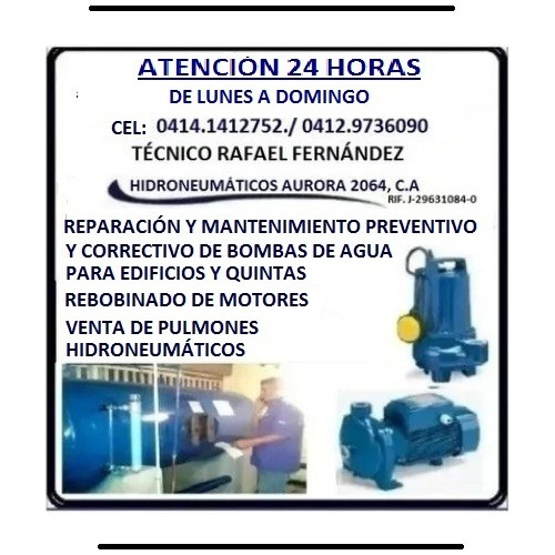 Reparación De Bombas De Agua Para Quintas Y Edif Las 24horas