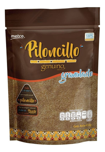 7 Pza Piloncillo Metco Genuino Granulado 450 G