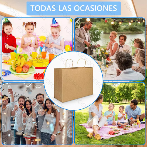 30 Bolsas De Papel Ecológicas Portátil Decorativas Regalo