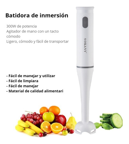 Batidora De Inmersión Mano Electrodomesticos Cocina 300w