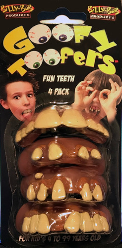 Imagen 1 de 1 de Goofy Toofers Dientes De Broma - Set 4 Diferentes Dentaduras