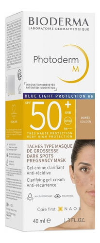 Protetor Solar Facial Bioderma Photoderm M Teinte Doree Fps