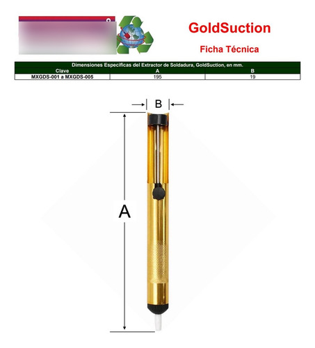 Bomba Para Desoldar, Mxgds-005, 5pzas, Extractor Manual De S