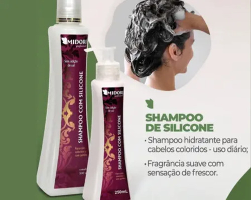 Shampoo Com Silicone Midori 500ml + Brinde