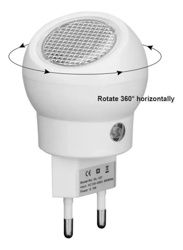 Espanta Cuco Luz De Noche Con Sensor Lúminico Y Giratorio