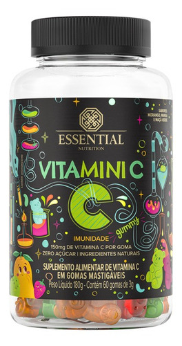 Vitamini C Infantil (60 Gomas) Essential Nutrition 