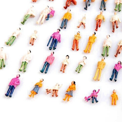 Imagen 3 de 6 de 100 Personas 1:100 Color, Modelismo Ferroviario Tren Maqueta