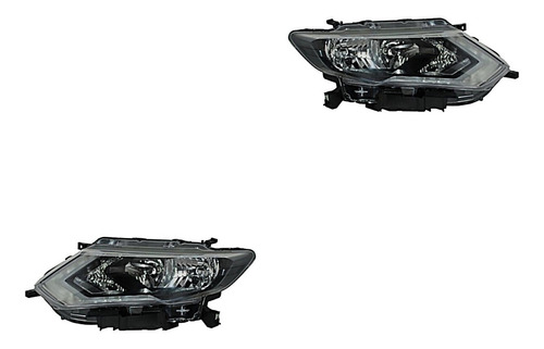 2- Faros C/leds Para Nissan X-trail 2018/2019 Tyc