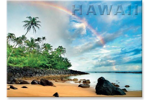 Pacifica Island Art Iman Para Refrigerador Rainbow Land Hawa