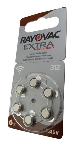 Pack 6 Pilas Rayovac 312 Batería 1,4v Audífono - Todopilas