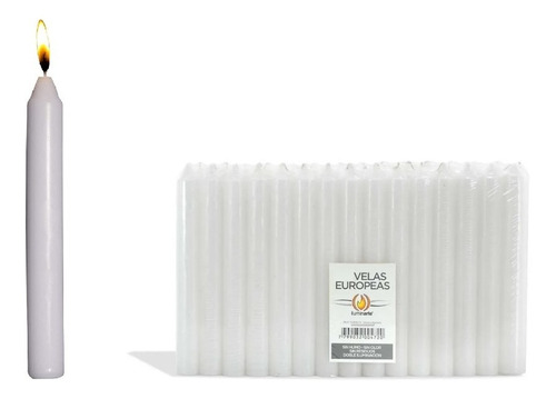 Velas Largas Europea 20 X 2,2 Cms  De Diametro X 25 Unidades