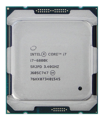 Procesador gamer Intel Core i7-6800K CM8067102056201 de 6 núcleos y  3.6GHz de frecuencia