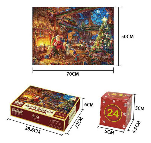 J Puzzle Navideño 1008 Piezas Cuenta Atrás 24 Particiones