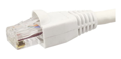 Kit 10 Un Cabo De Rede 1m Cat5e Furukawa Rj45 Branco Gigabit