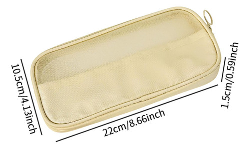Bolsa De Maquillaje De Malla Boletería De 22cmx10.5cmx1.5cm