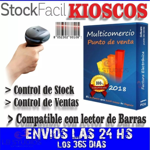 Programa Multicaja Para Kioscos, Negocios, Control De Stock