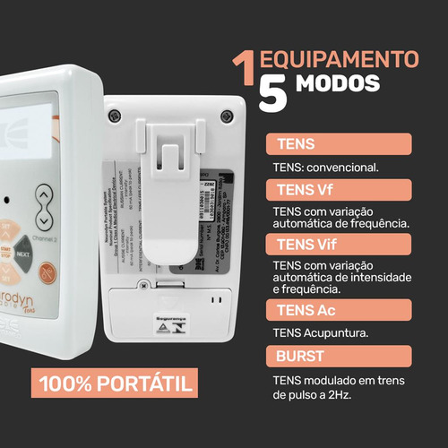 Aparelho Estimulados Neuromuscular Com 16 Eletrodos E Gel
