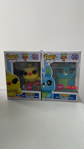 Ducky And Bunny Funko Pop! Toy Story 4 Flocked Fye & Only At
