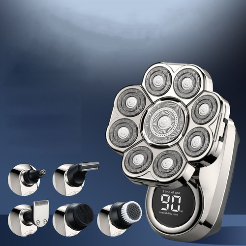 Afeitadora Eléctrica 9d Para Hombres Calvos Mejorada 6 En 1