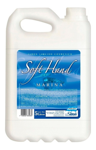 Jabon De Manos Soft Hands 5 Lt Litros Shampoo Liquido Bidon