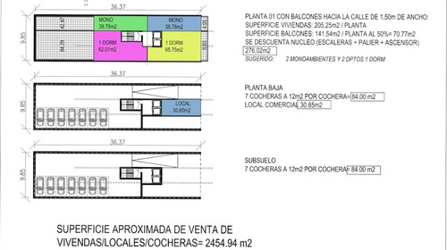 Lote S/calle Mendoza En Venta Apto Pb + 1o Pisos