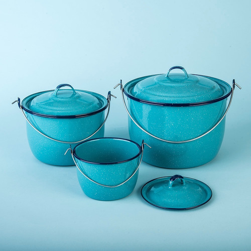 Imagen 9 de 10 de Batería De Cocina Popular 10 Piezas De Peltre Cinsa