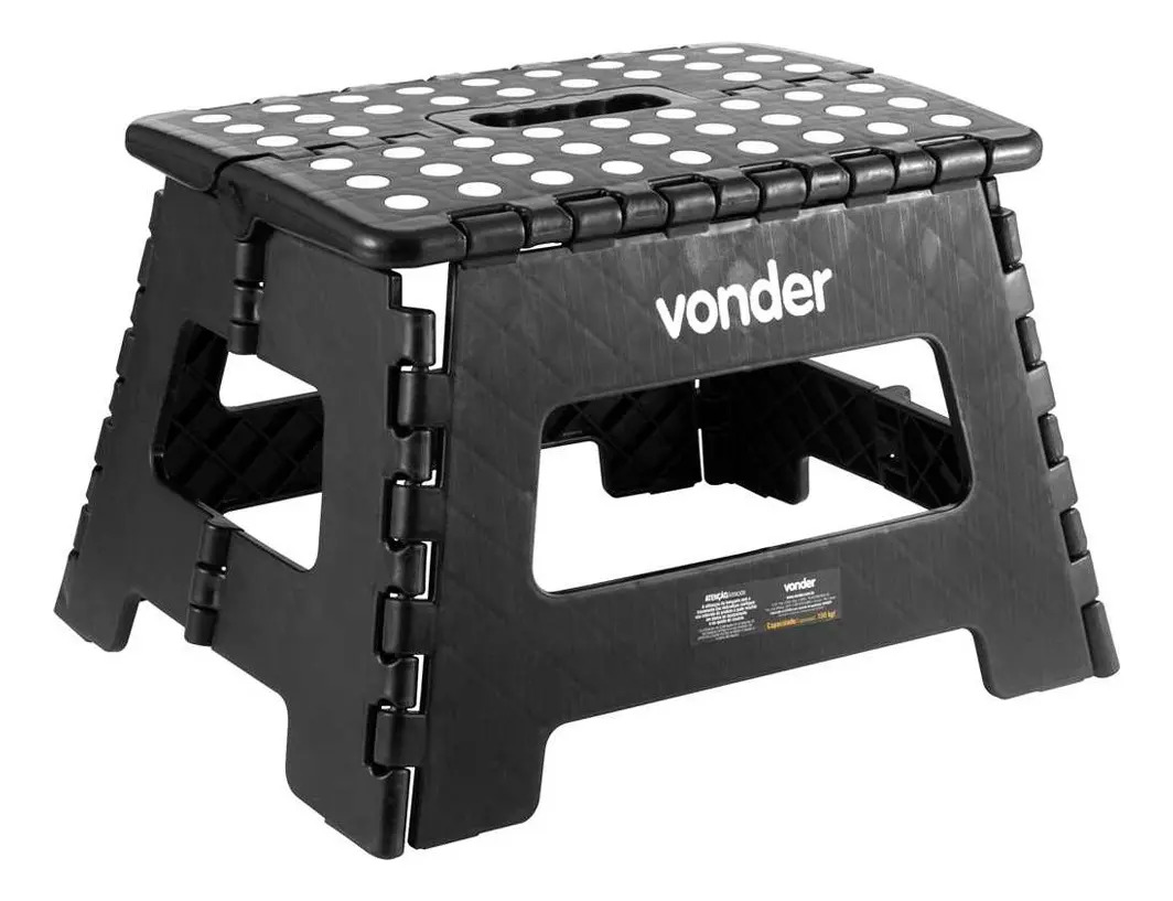 Banqueta De Plástico Dobrável Vonder 220mm 150kg Cores