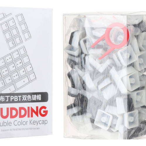 Keycaps Keycap Set Oem Para 61/68/71/84/87/104 Teclas Preto