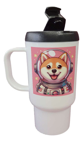 Jarro Termico Shiba Inu Perro Astronauta Alien Nave