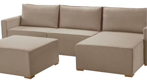Sofá Modulado Amsterdã 4 Lugares Tecido Bouclê