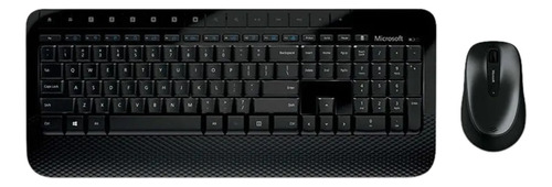 Kit de teclado y mouse inalámbrico Microsoft 2000 Inglés US teclado negro