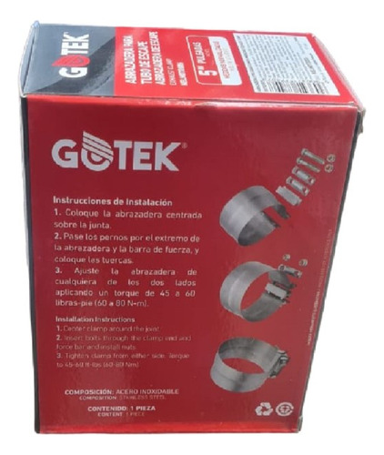 Abrazadera Para Escape Torctite 5 Pulgadas Camion Americano