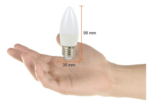 Foco led Tecnolite EICE27-LED/4W/30 Vela color cálido 4W 127V 255lm