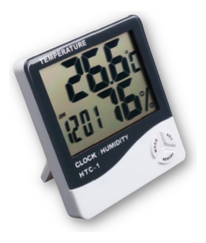 Higrómetro Reloj Y Temperatura Termohigrómetro Digital