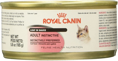 12 Latas Royal Canin Cats Adult Instinctive Wet Loaf 165g