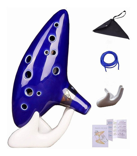 Tutorial De Banda De Ocarina De 12 Agujeros, The Legend Of Z Afinación Mi Color Azul The Legend Of Zelda